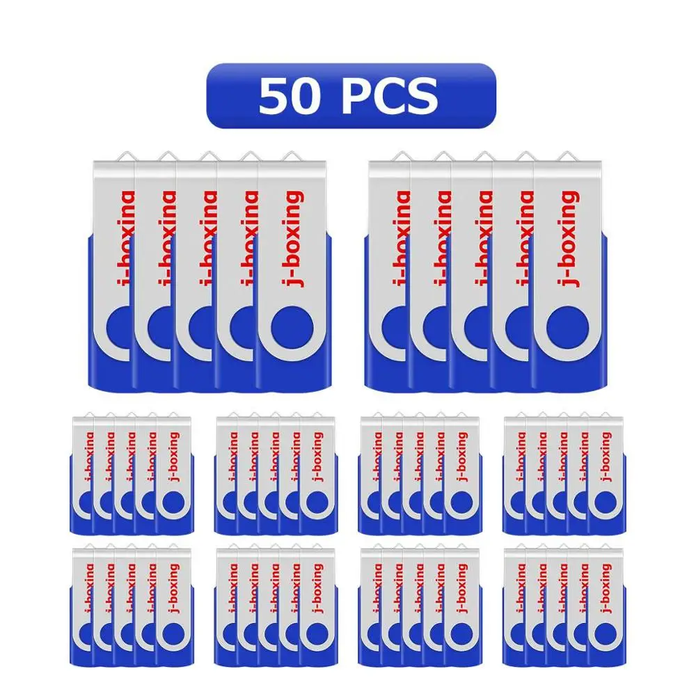 J-boxing 50PCS 8GB USB Flash Drive Folding Flash Memory Stick for Computer Laptop Macbook Tablet Car Studio Enough USB Pen Drive
