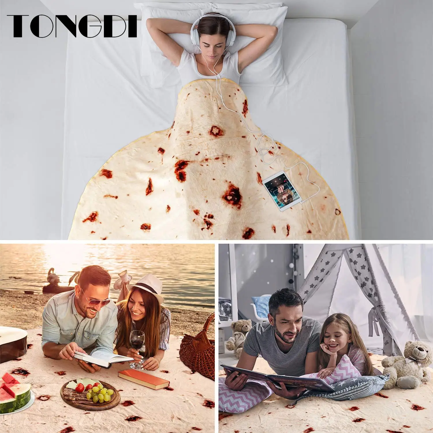 Постельное белье TONGDI 3D милое фланелевое одеяло для торта фруктов кукурузы