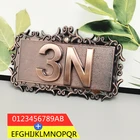 Дверная табличка из АБС-пластика, имитация металлического, бронзового номера дома, наклейка на дверь, для гостиницы, квартиры