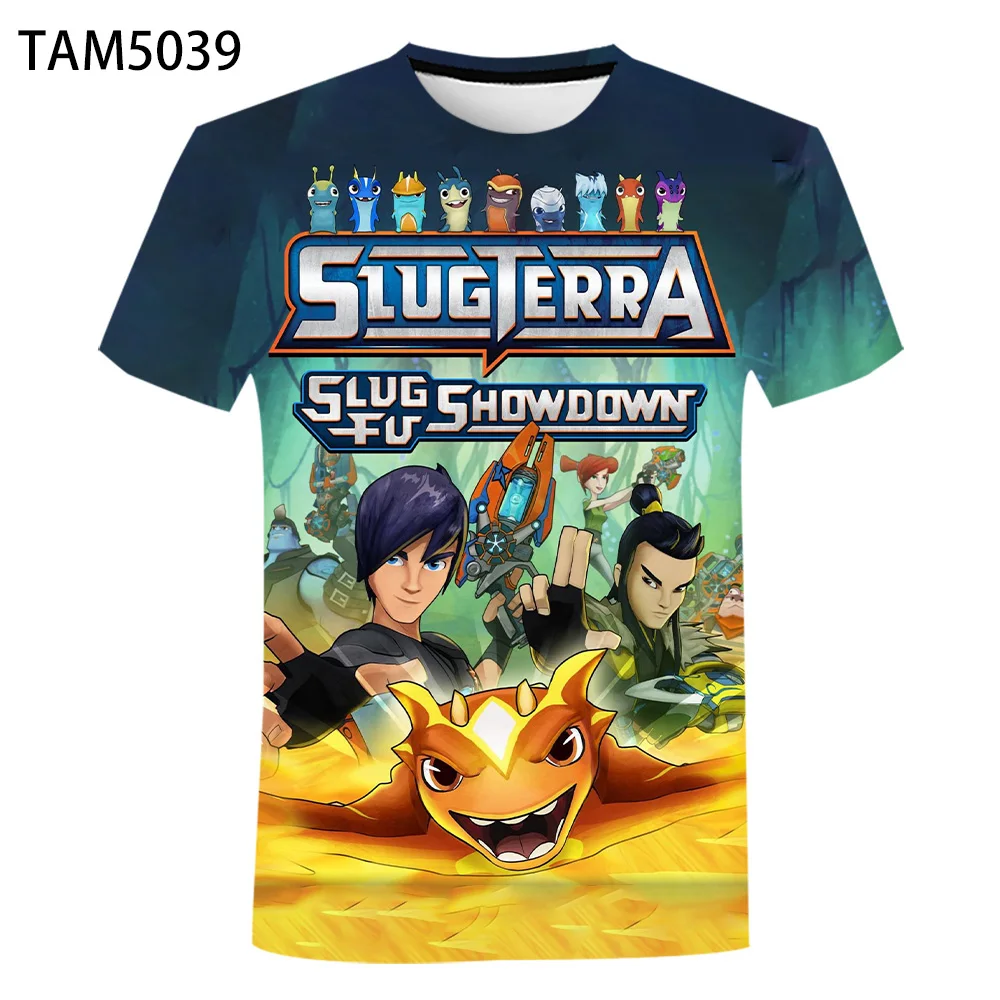 Новинка Детская футболка Slug spirit с коротким рукавом и 3D-принтом летней анимации