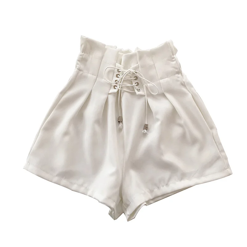

Flectit Summer Shorts Women High Waist Paperbag Lace-Up Lightweight Casual Shorts School Girl Outfit