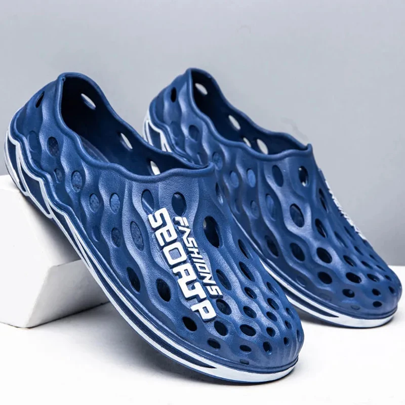 

Сандалии унисекс с перфорацией, повседневные пляжные шлепанцы для душа, клоги, сандалии для сада, летняя обувь