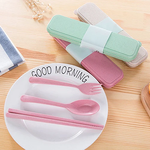 3 шт./компл. портативная Посуда Столовые приборы столовая вилка палочки 2020 | Дом и