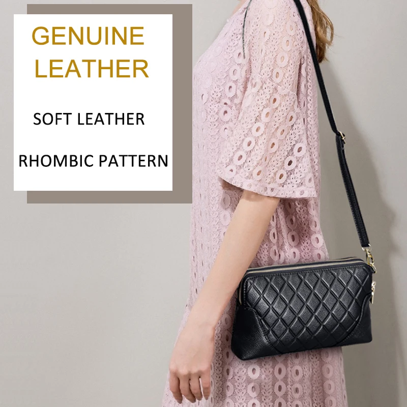 small genuine leather shoulder bag Cow Leather high quality crossbody day clutches | Багаж и сумки