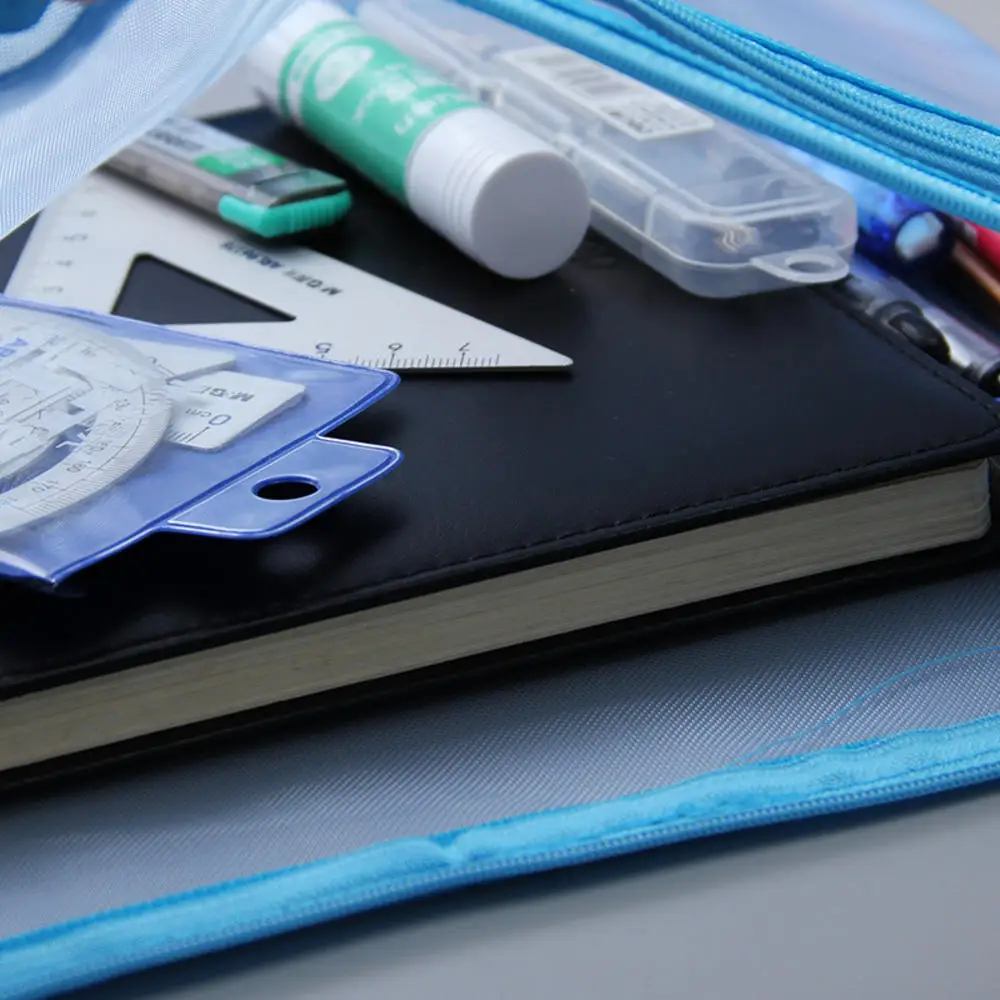 А4 А5 простой прозрачный двойной сетчатый чехол для карандашей офиса студентов s