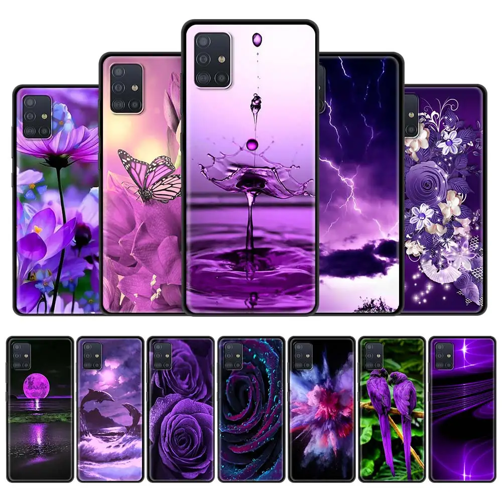 

Soft Phone Case For Samsung Galaxy A51 A71 A21s A31 A41 M31 A11 A12 M51 A32 5G M30s A91 A42 Cover Funda The Art Of Purple Coque