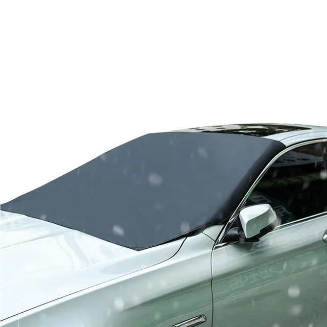 Черный 210*120cm Automobile Magnetic Sunshade Cover Car Windshield Snow Sun Shade Waterproof Protector Cover Car Front Windscreen Cover - Цвет: Черный