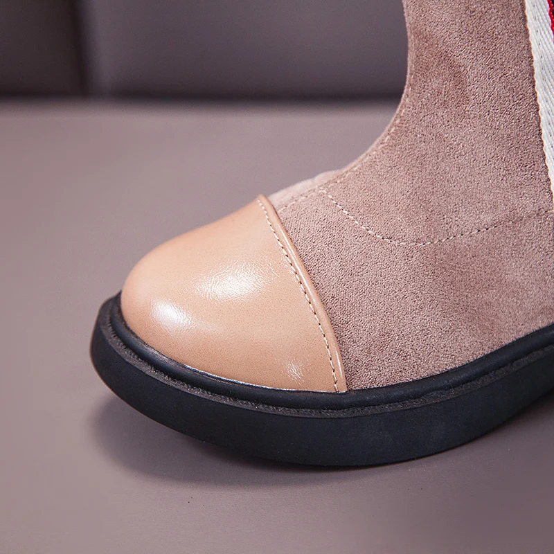 Ботинки для девочек 2019 модная Корейская осень зима детская обувь Дети ботинки