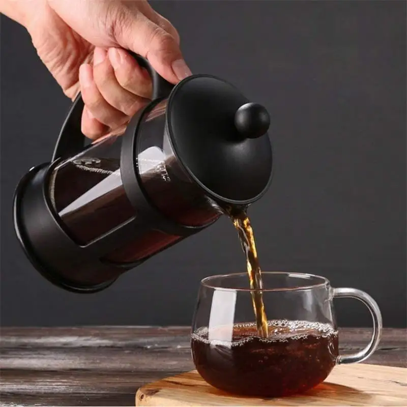 Портативный ручной французский Пресс Кофе горшок Стекло чайник Cafetera и Expreso