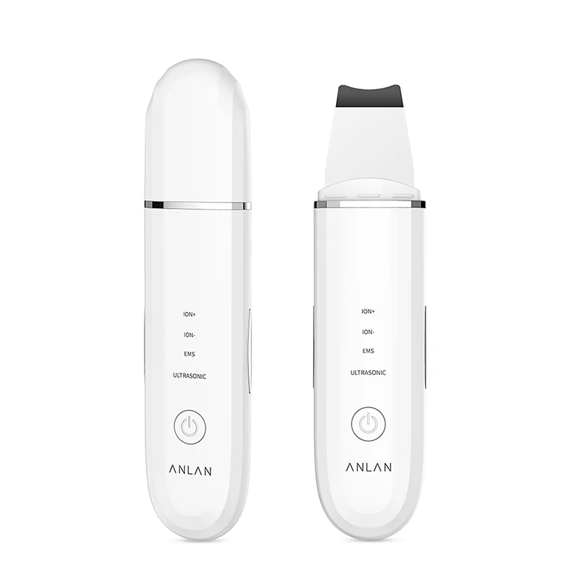 Anlan Máquina de Lavar Ultrasônica de Pele Máquina de Limpeza Facial Profunda pá de Peeling Limpador de Poros Faciais Máquina de Levantahomemto de Purificador de Pele Facial 3 Cheap Powered Dispositivos De Limpeza Facial