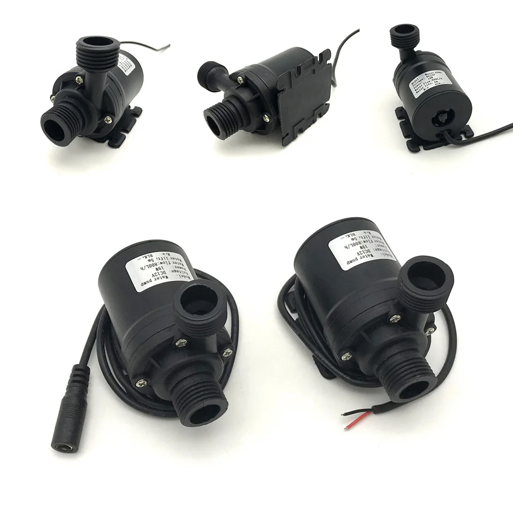 Погружной Бесщеточный Водяной насос с солнечным двигателем 800 л/ч 5 м 12 В 24