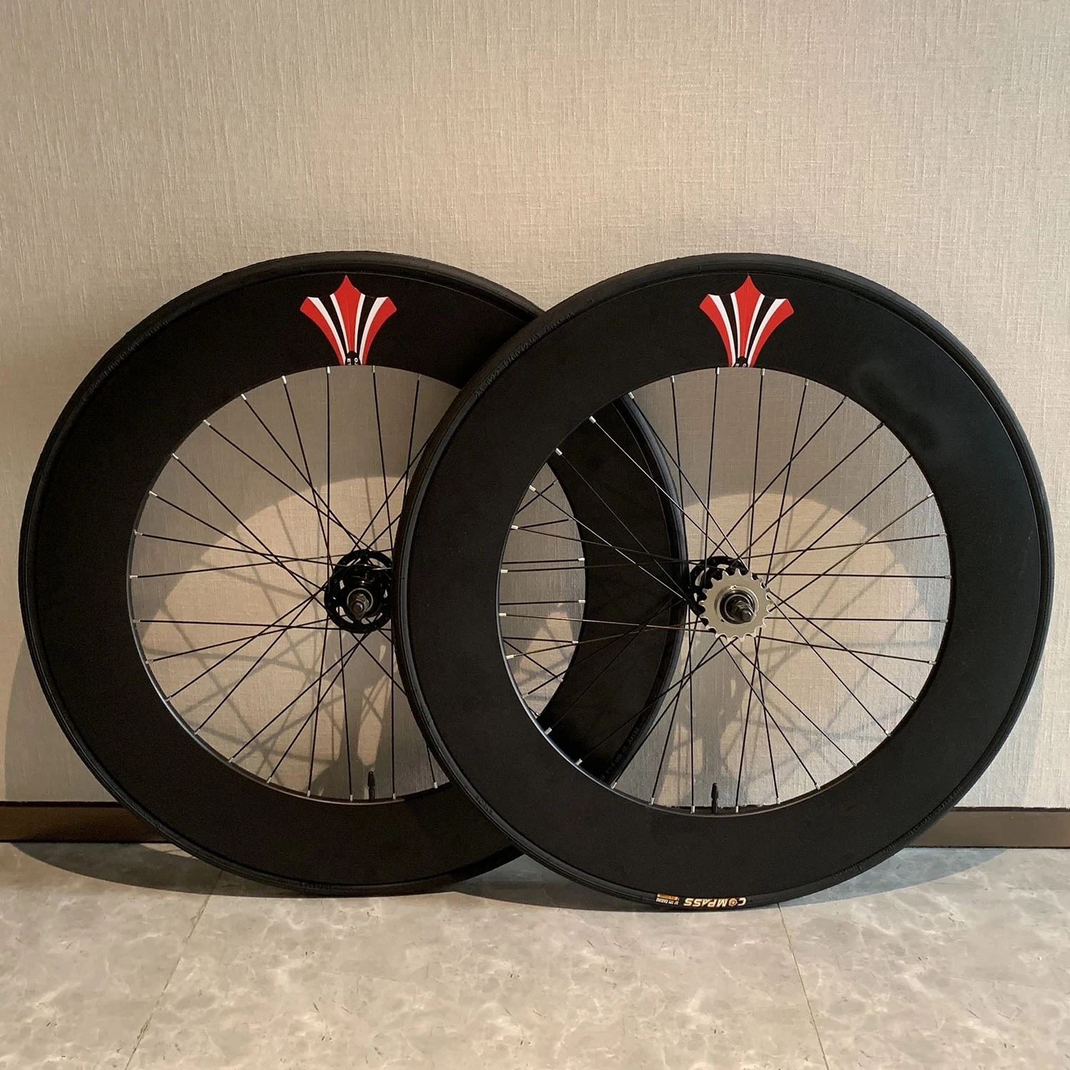 

Fixed Gear Wheelset 90mm Rim Aluminum Alloy Flip-flop Wheel Road Bike Fixie Bicycle With Tires Cycling Parts