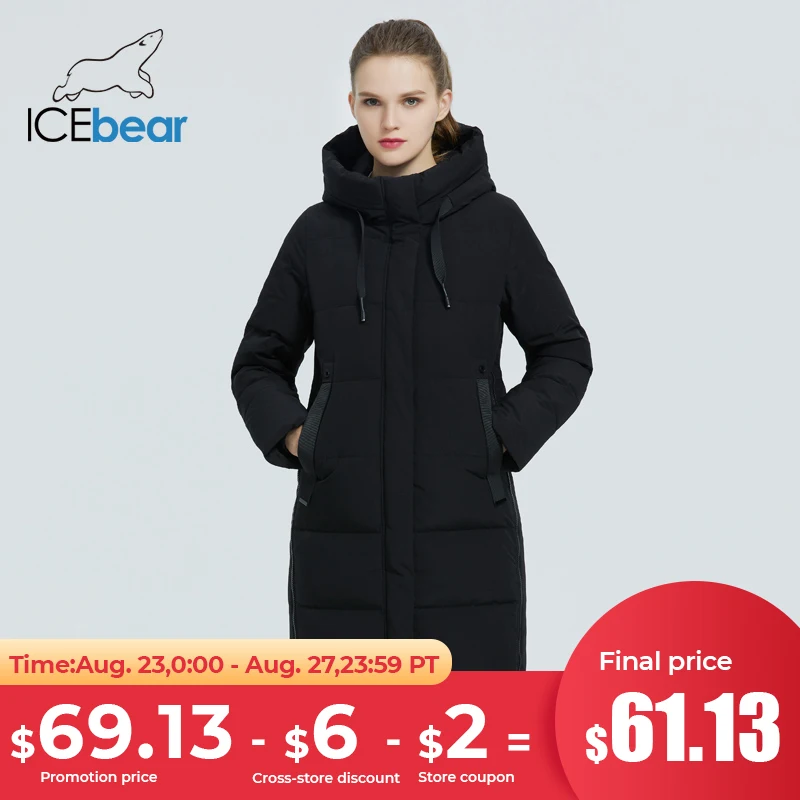 icebear 2021 зимнее длинное пальто Ladies classic высококачественное хлопковое Модное