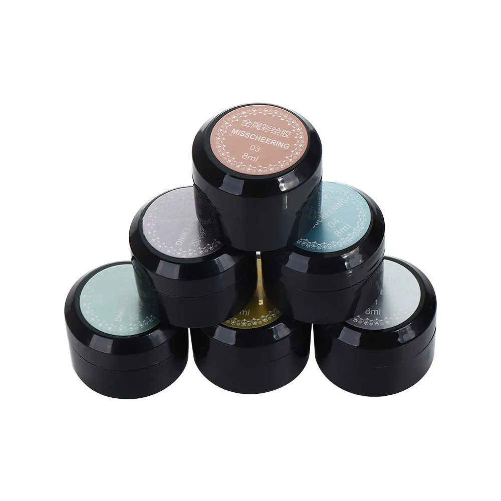 Гель для ногтей с металлическим эффектом розовое золото серебро УФ светодиодная