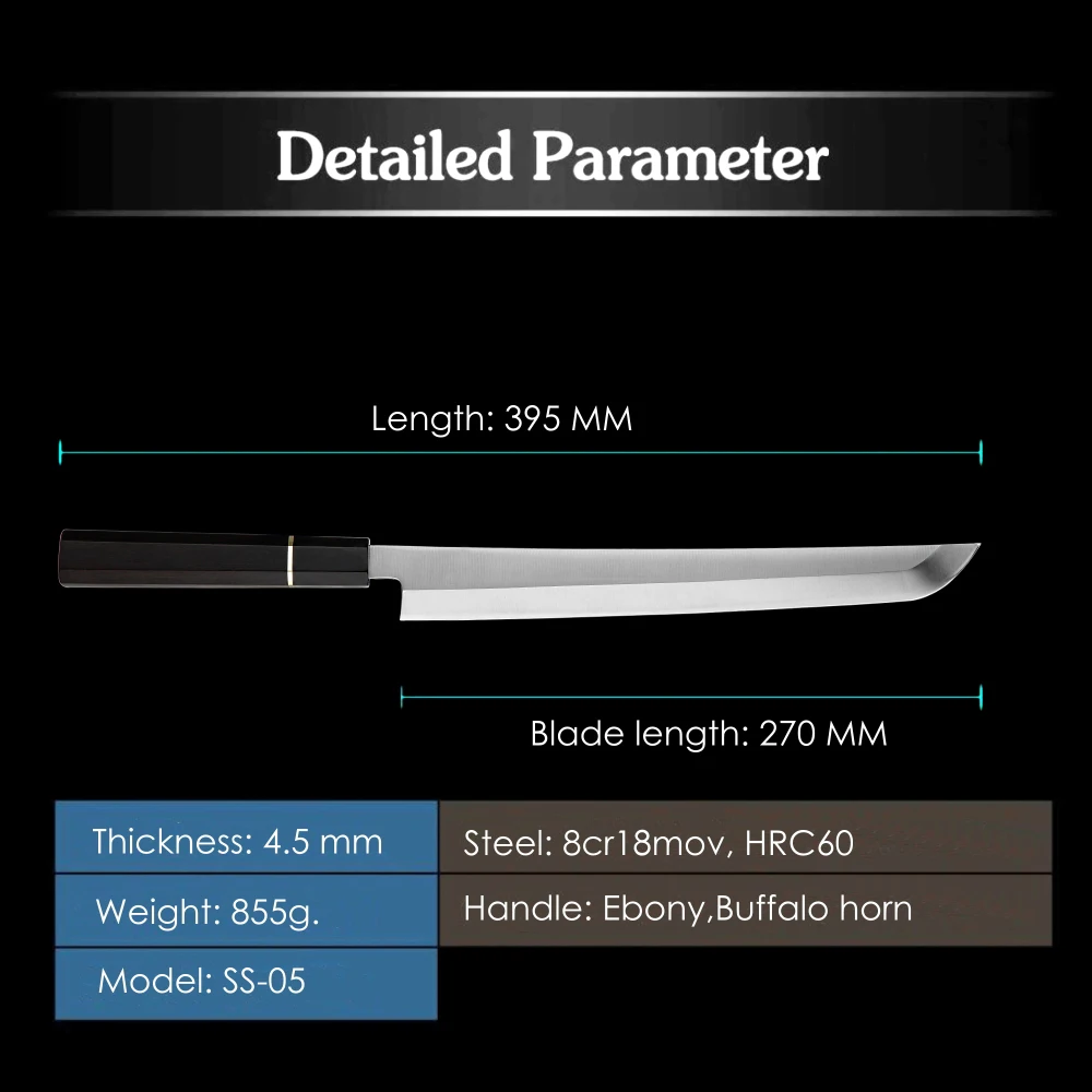 Японский кухонный нож Sakimaru шеф-повар инструмент для суши сашими деревянная