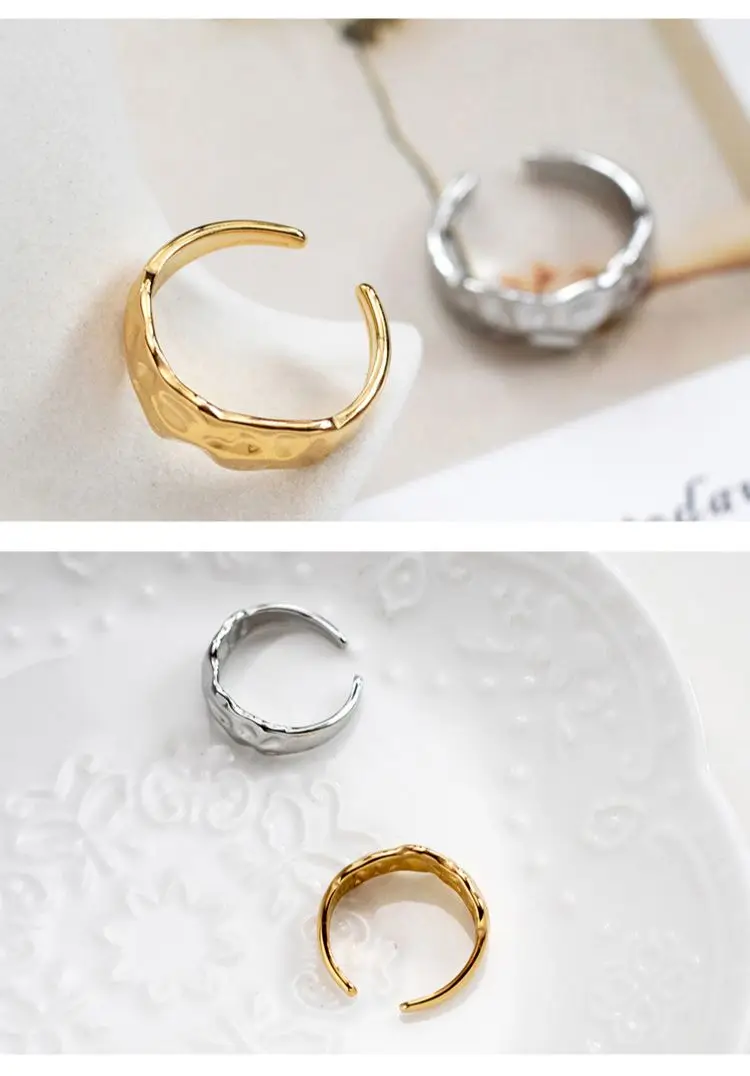 Кольца женские из нержавеющей стали золотистого/стального цвета регулируемые