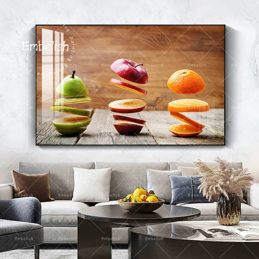 

1 Pieces Sliced Fruit Posters For Kitchen Restaurant Decor HD Canvas Painting Home Decor Wall Art Pictures Restaurant Posters