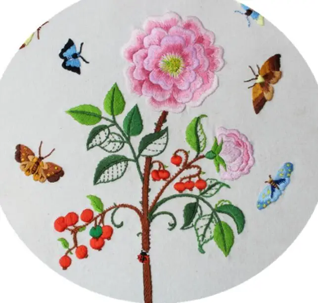 

Secret Garden Butterfly Love Flowers European embroidery kit simple three-dimensional embroidery Ribbon kit embroidery needlewor