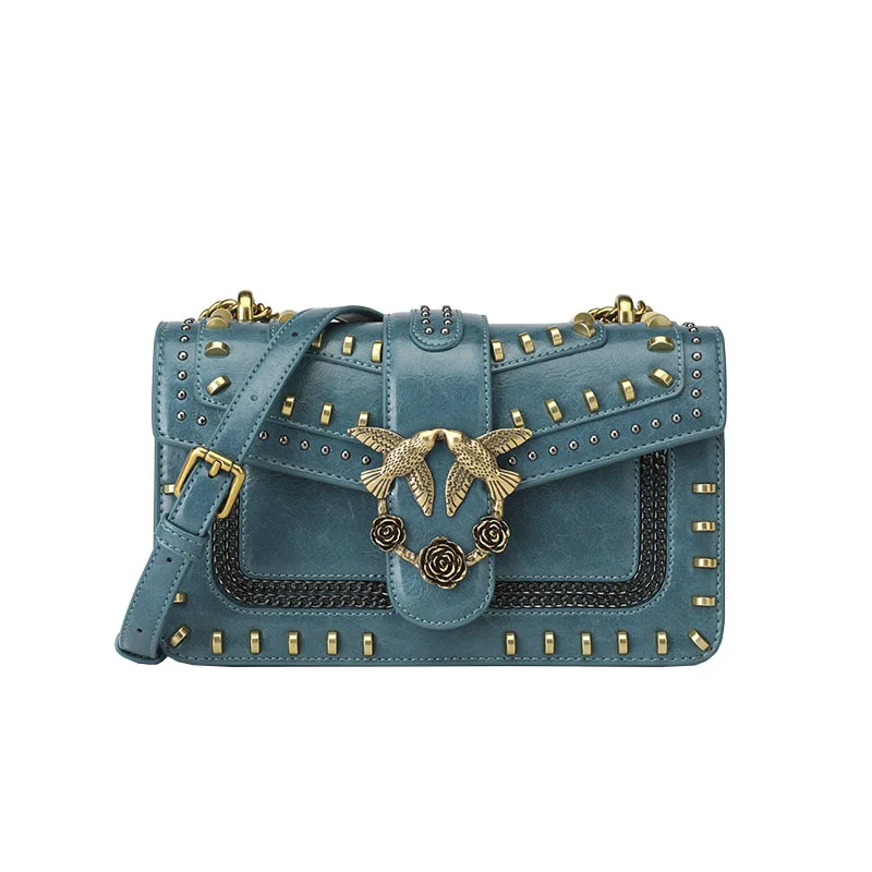 

Swallow Bag Shoulder Bag Gold Rivet Flap Cross Body Bag Brand Designer Bag Evening Purse Clutch Sac A Main GG Wedding Clutches