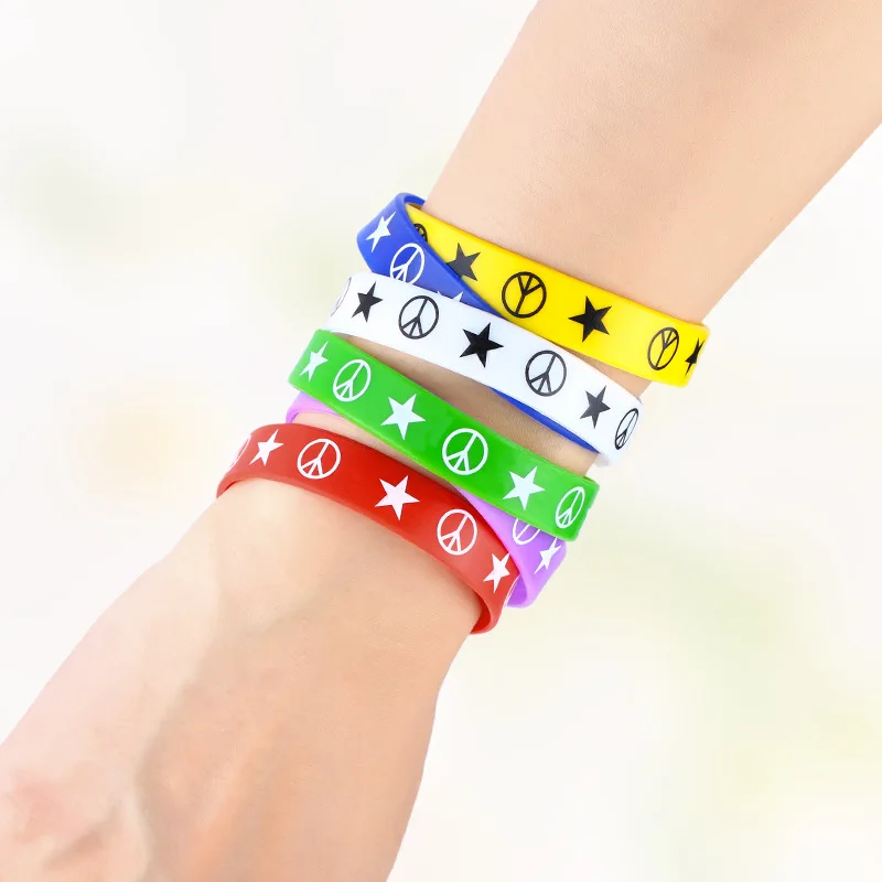 9 шт. Модные анти-военные браслеты силиконовый браслет унисекс спортивные
