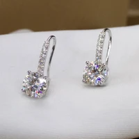 2021 new round zircon earrings with diamonds popular in europe and america