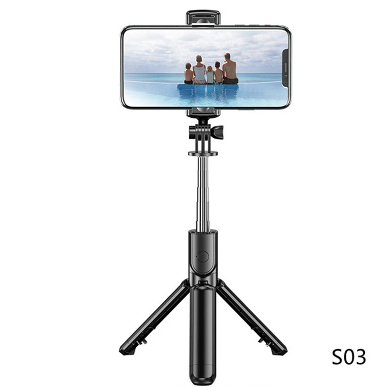 Portable Tripod Selfie Stick for iphone Samsung Photo Taking Live Broadcast Chargable Bluetooth Remote Control Tripod Stand Pole images - 6