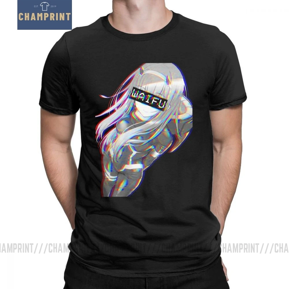 Мужская футболка с короткими рукавами и мангой из чистого хлопка|Мужские