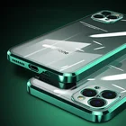 Роскошный прозрачный чехол с квадратным покрытием для iPhone 12 Mini 11 Pro XS Max XR X 6 6s 7 8 Plus SE 2020, мягкий силиконовый чехол из ТПУ