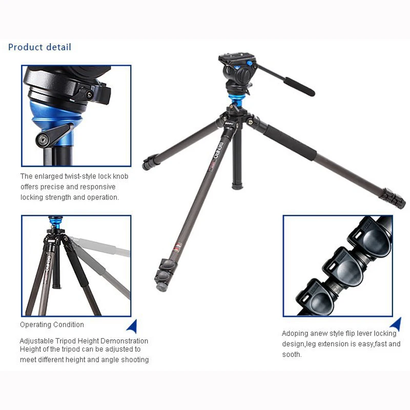 Штатив из углеродного волокна C2573FS4 BENRO комплект штативов с шариковой головкой S4