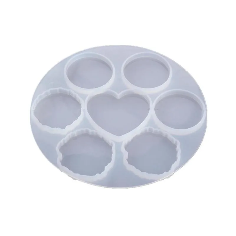 

DIY Crystal Epoxy Resin Mold for Airbag Mobile Phone Bracket Irregular Marble Round Silicone Mold For Jewelry Accessories