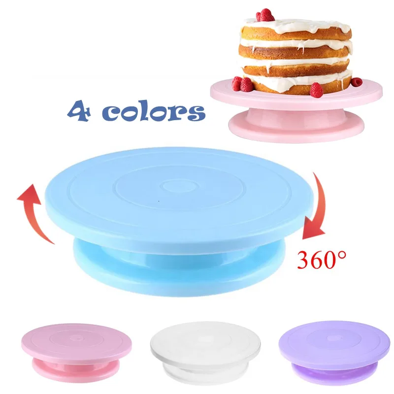 Вращающийся пластиковый стол для торта на день рождения нескользящий украшения