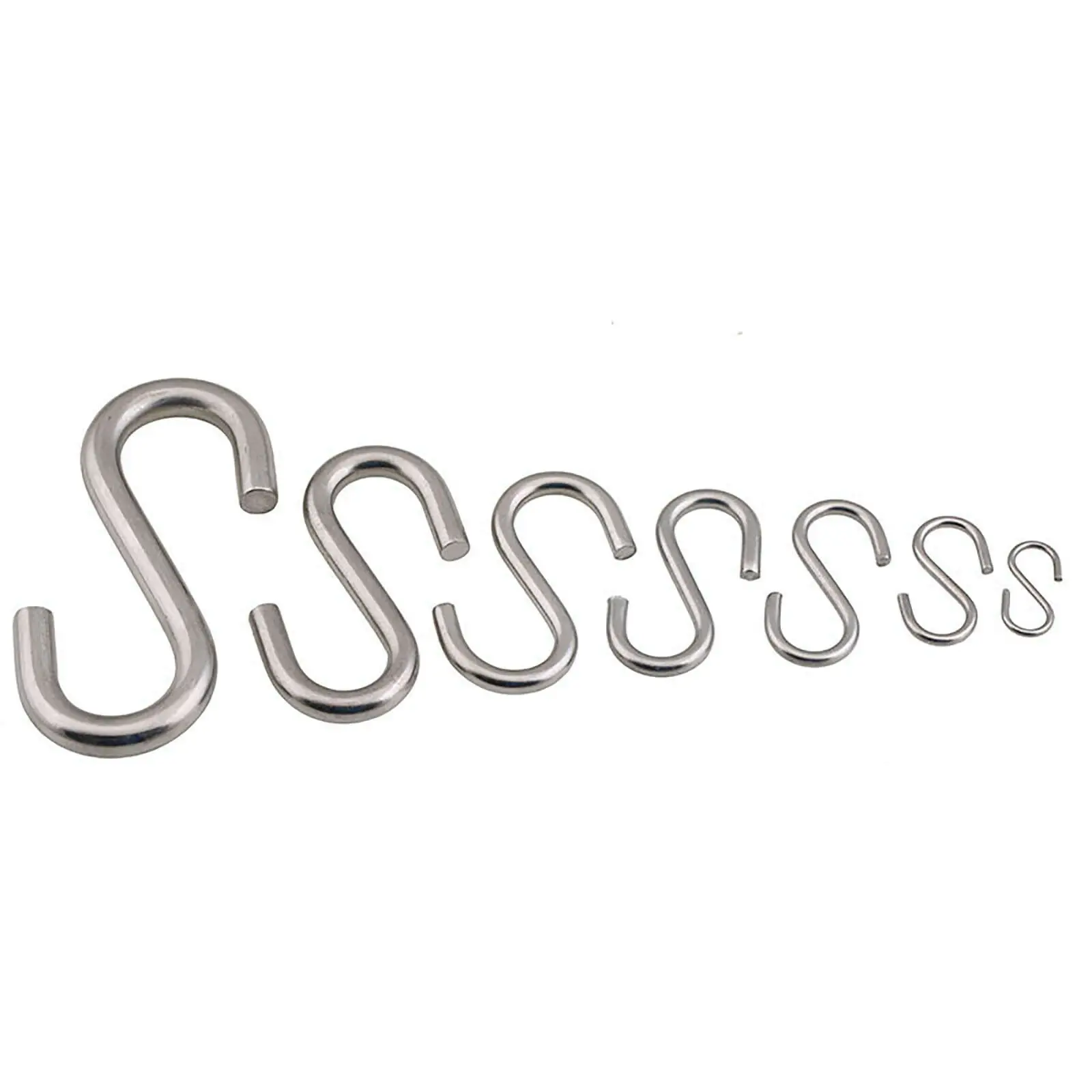 

S Shape Hooks Multifunction Storage Hooks Kitchen Clothes Hanger Hanging 304 Stainless Steel Hook Office/Home Essential M2-M10