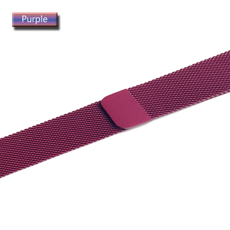 purple Браслет для Amazfit gts ремешок Миланская петля ремешок для часов для Huami Amazfit bip gtr 42 мм 47 мм металлический ремешок из нержавеющей стали - Цвет: purple