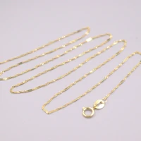 fine pure au 750 18kt yellow gold chain 0 9mmw women singapore link necklace 18inch 0 8 1g