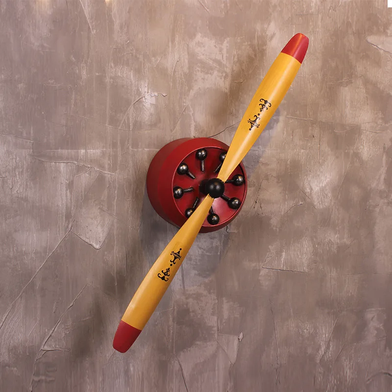 Большой пропеллер в стиле ретро металлический настенный подвесной декор для