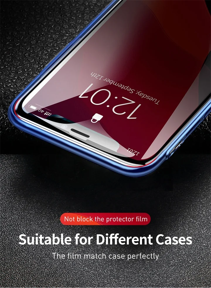 Baseus 0,23 мм Защита экрана для iPhone 11 Pro Max защита конфиденциальности полное покрытие закаленное стекло пленка для iPhone Xs Max Xr X