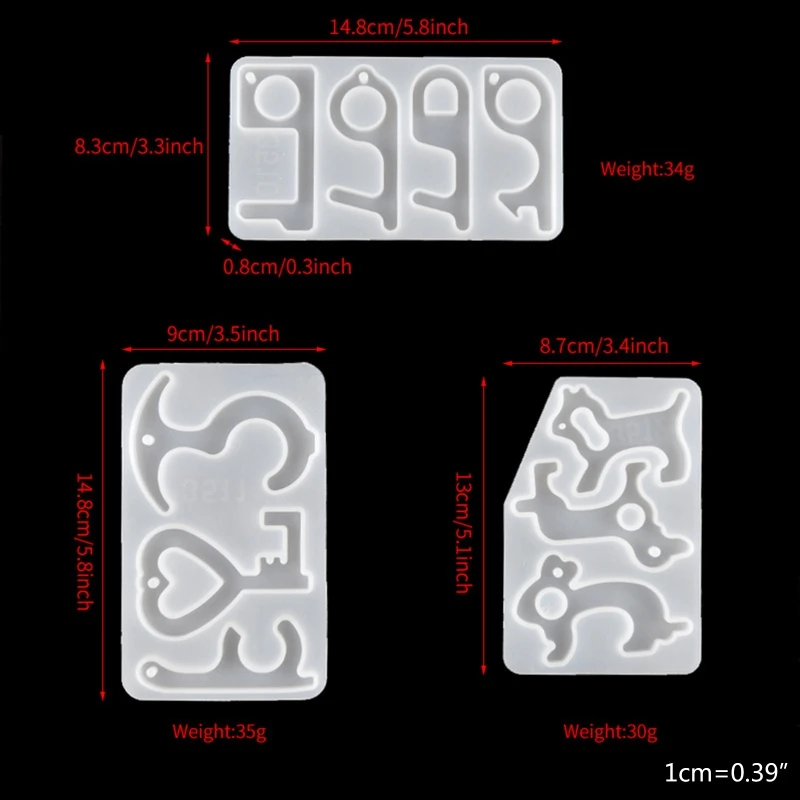

Elevator Door Opener Crystal Epoxy Resin Molds Non-Contact Keychain Silicone Mould DIY Crafts Pendant Jewelry Making Tools