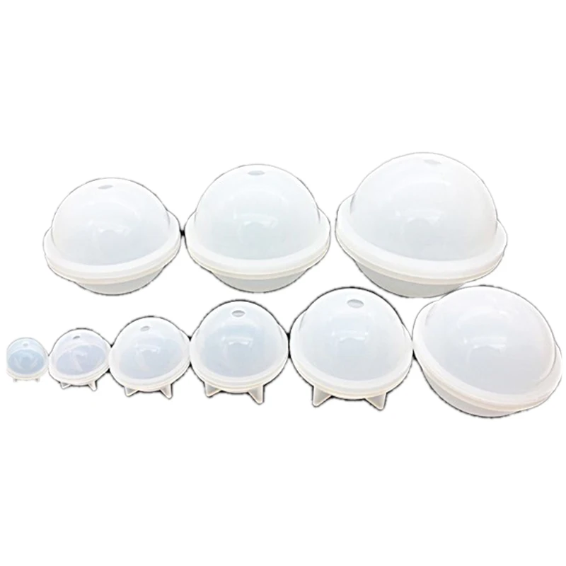 

9Pcs Round Spherical Silicone Mold Jewelry Making DIY Ball Epoxy Resin Molds Kit Tools Set