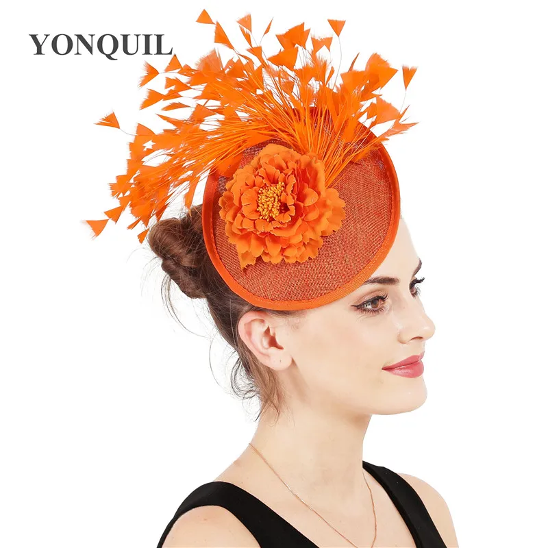 Женский головной убор с надписью Sinamay шляпа невесты для торжественных случаев