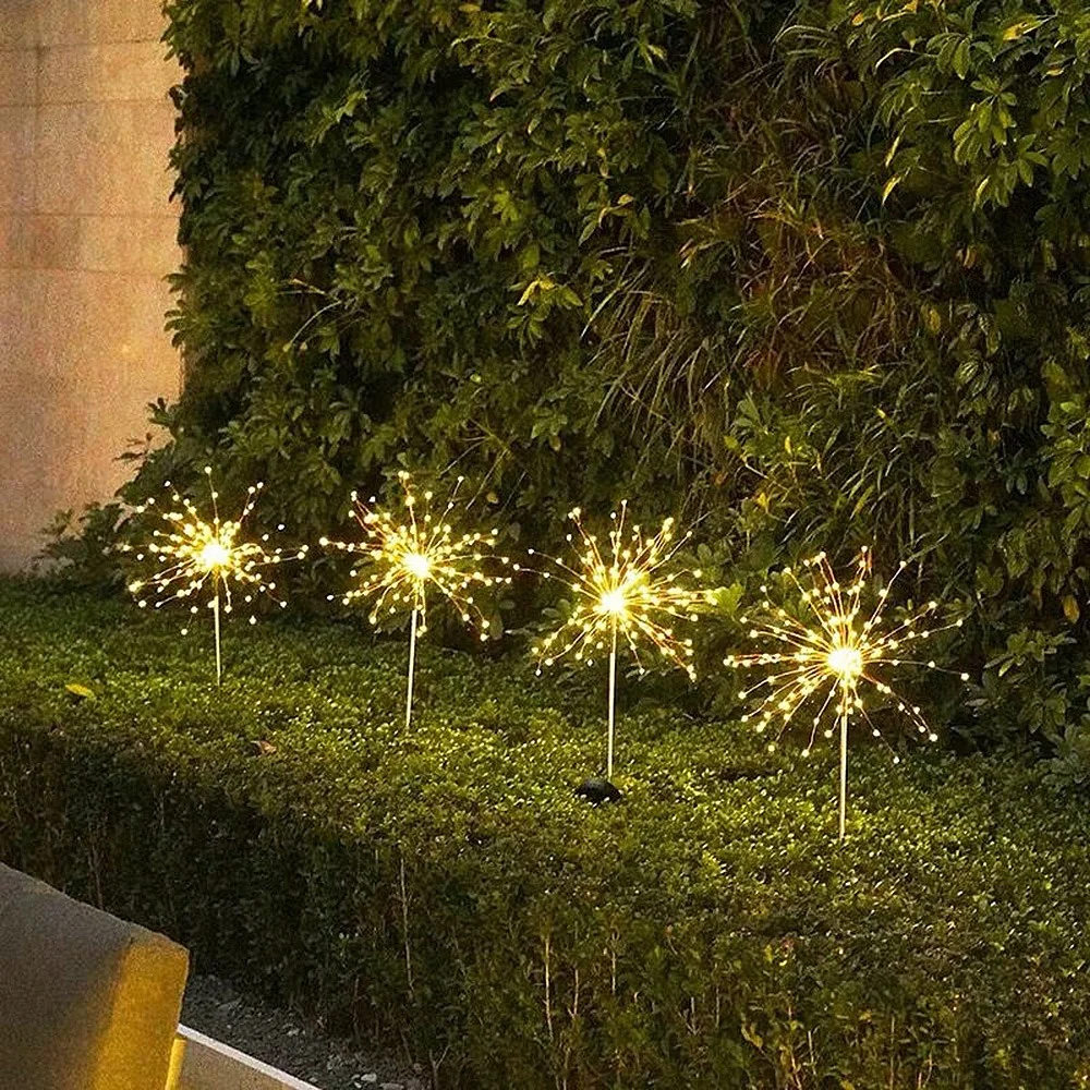 

Solar Powered Outdoor Grass Globe Dandelion Fireworks Lamp 90/150 LED for Garden Lawn Landscape Lamp Holiday Light
