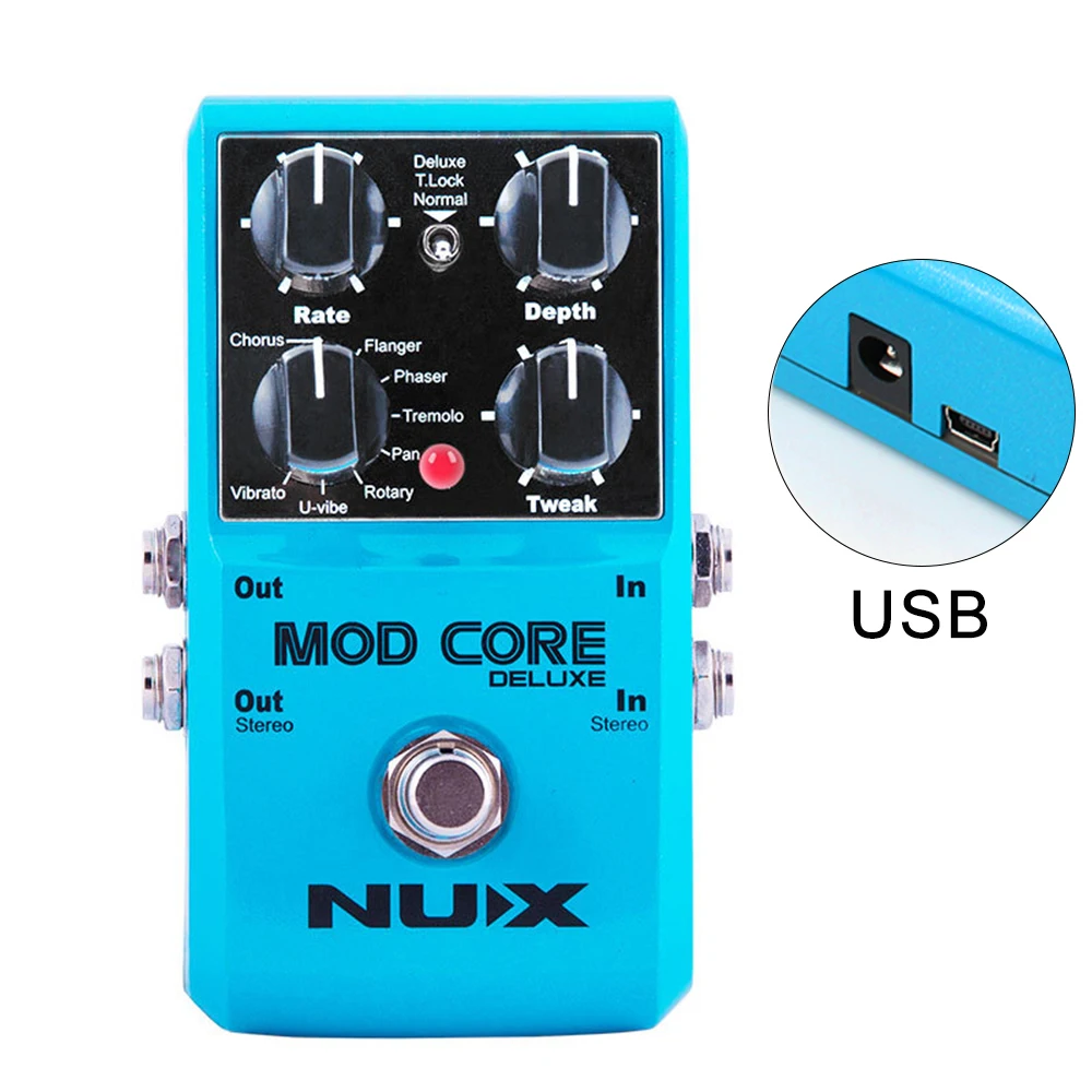 NUX мод Core Deluxe цифровая периферийная педаль с 8 модуляциями периферийные