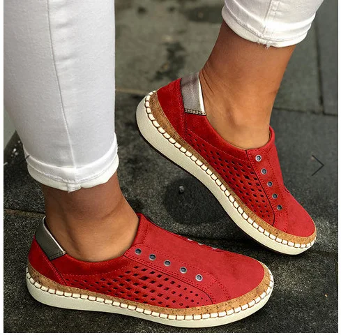 Женская обувь на плоской подошве тонкие туфли импортные товары с отверстиями