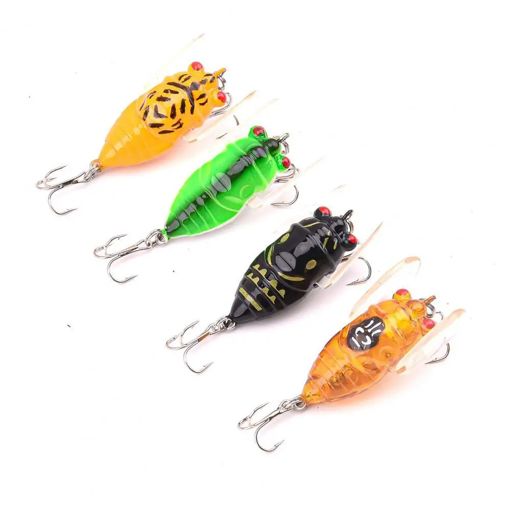

4cm 6.4g Fishing Lure Bionic Attractive Lightweight Insect Top Water Crank Bait Fake Lure for Angling
