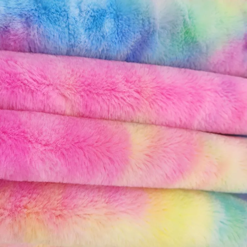1*1 6 м Радужная фланелевая плюшевая ткань с принтом и блестками для подушки дивана
