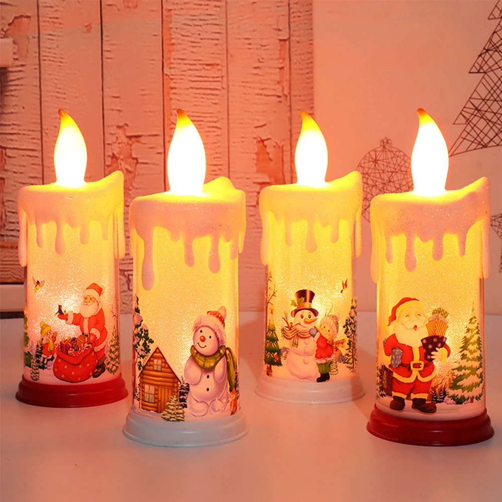 

Рождественские украшения для дома светодиодный имитация пламени свечи новогоднее Рождественское украшение Рождественские украшения для ...