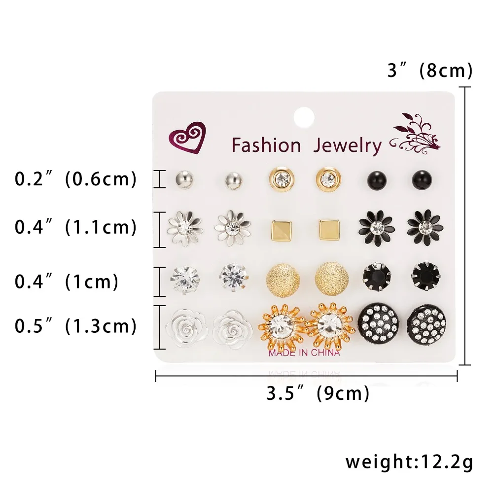 Belleper New Design Tassel Earring Sets Women Geometric Bohemian Gold Flower Long Tassel Earring Set Fashion Wedding Jewelry