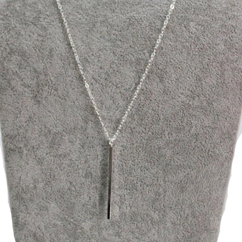 Подвески для бижутерии ожерелья длинная цепочка Серебряное колье простой Femme lariat