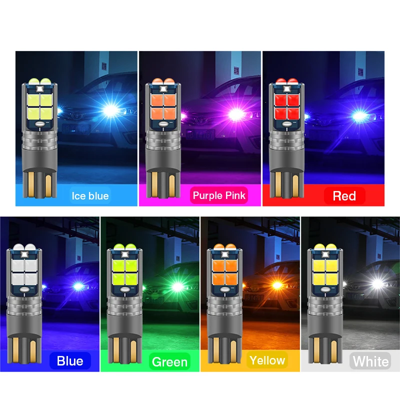 

W5W LED Car Interior Light Bulbs T10 Canbus Super Bright 168 194 Reading Dome Wedge Parking Lamp Auto Accessories High Quality