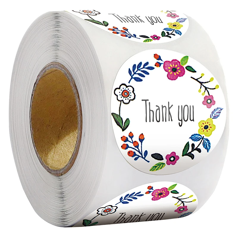 

500pcs/roll Thank You Stickers Wedding Party Favor Stationery Stickers DIY Festival Decorations