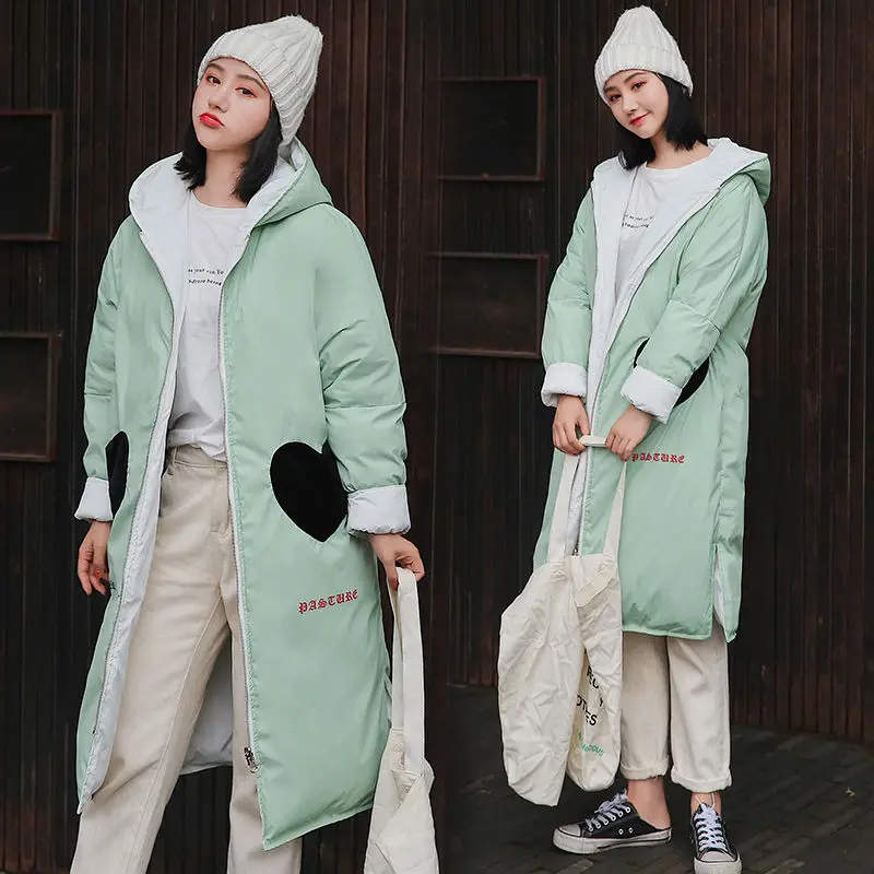 2019 новый дизайн две зимние куртки в форме сердца Женская милая верхняя одежда с